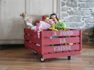 recupfactory pau décoration vintage bois palette caisse en bois de récupération recyclée en caisse à jouets customisée