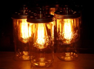 lampe vintage bocal le parfait ampoule filament édison recup factory couleur chaude