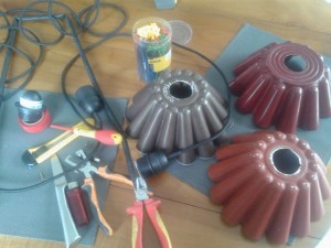 moule gateau recup retro deco vintage luminaire cuisine cablage