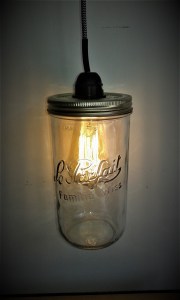 Bocal le parfait équipé d'ampuule édison déco cuisine rétro vintage