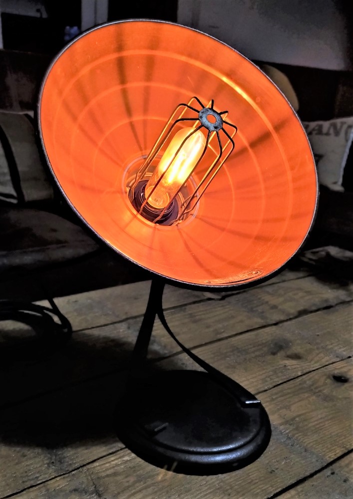 lampe chauffante relookee luminaire eclairee retro deco vintage thermor