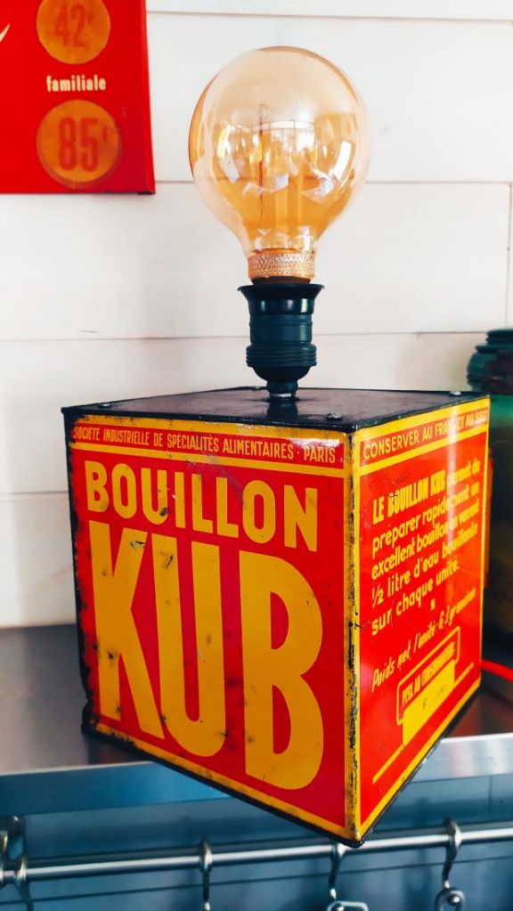 Boite bouillon kub collector retro deco cuisine resto loft upcycling