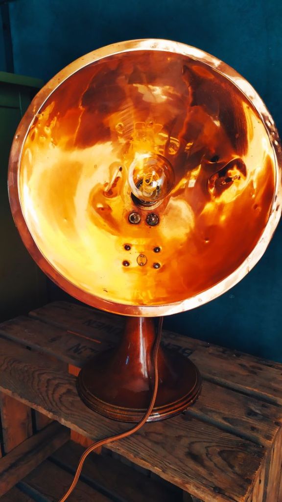Radian lampe retro deco loft upcycling indus cuivre
