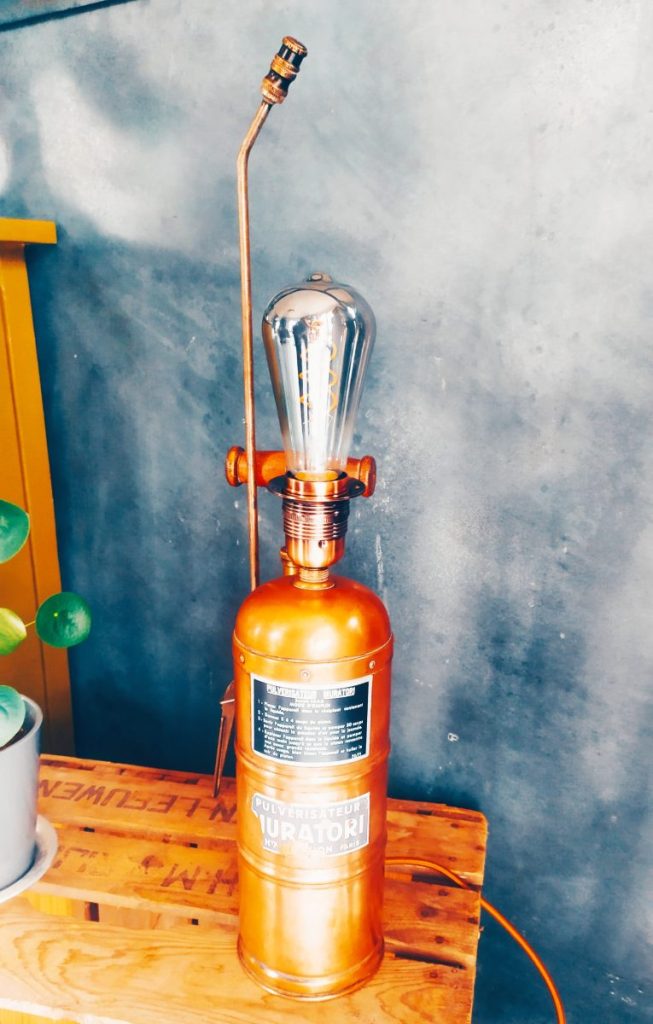 pulverisateur luminaire vintage retro recyclage upcycling