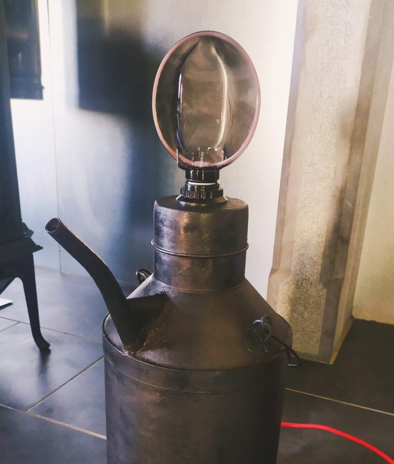 Bidon lampe à poser rétro loft