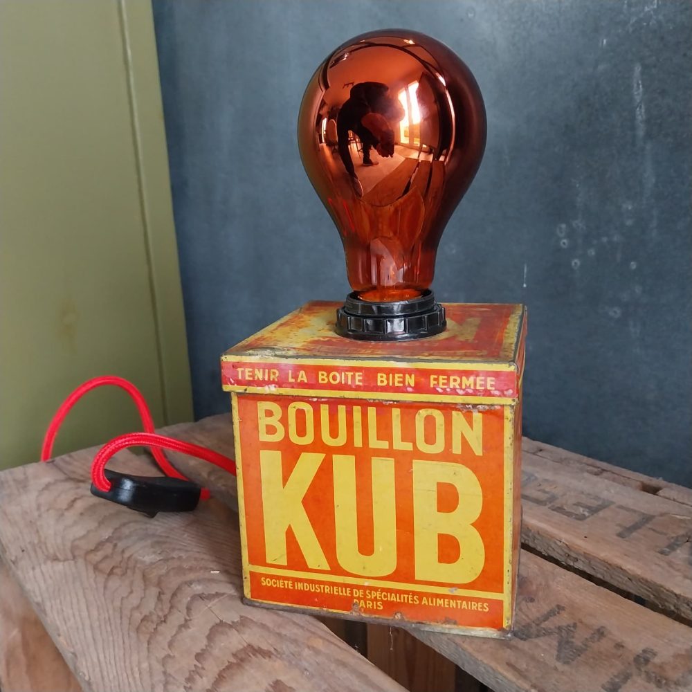 lampe a poser recyclée vintage loft kub déco
